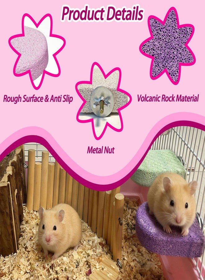 kathson 4PCS Hamster Climbing Ledge Platform, Hamster Lava Ledge, Pet Chewing GrindingToys Chinchillas Lava Block Toys Small Animals Cage Accessories for Guinea Pig, Squirrel, Gerbil, Bird - Image 5